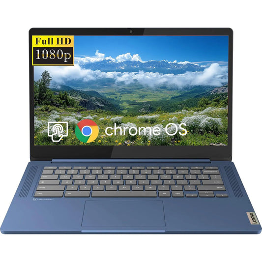Lenovo IdeaPad Slim 3 Chromebook | 14" FHD táctil | Kompanio 520 | 4 GB RAM | 320 GB (64GB eMMC + 256GB SD) | Wi-Fi 6 | Chrome OS | Abyss Blue. Skinluminova