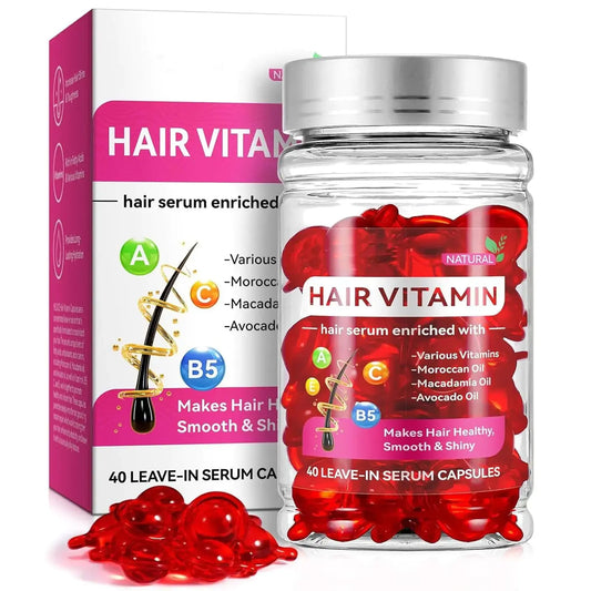 Suero para el tratamiento del cabello JISKG para cabello encrespado y dañado, cápsulas sin enjuague (1 caja/40 cápsulas) Skinluminova