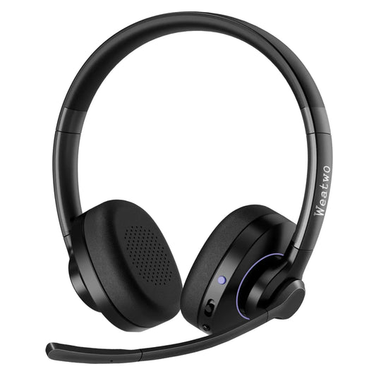 Auriculares Bluetooth con micrófono cancelación de ruido | 30H+ de tiempo de conversación | Bluetooth V5.1 | Ideal para trabajo, MS Teams, Zoom, celular, oficina y centro de llamadas. Skinluminova