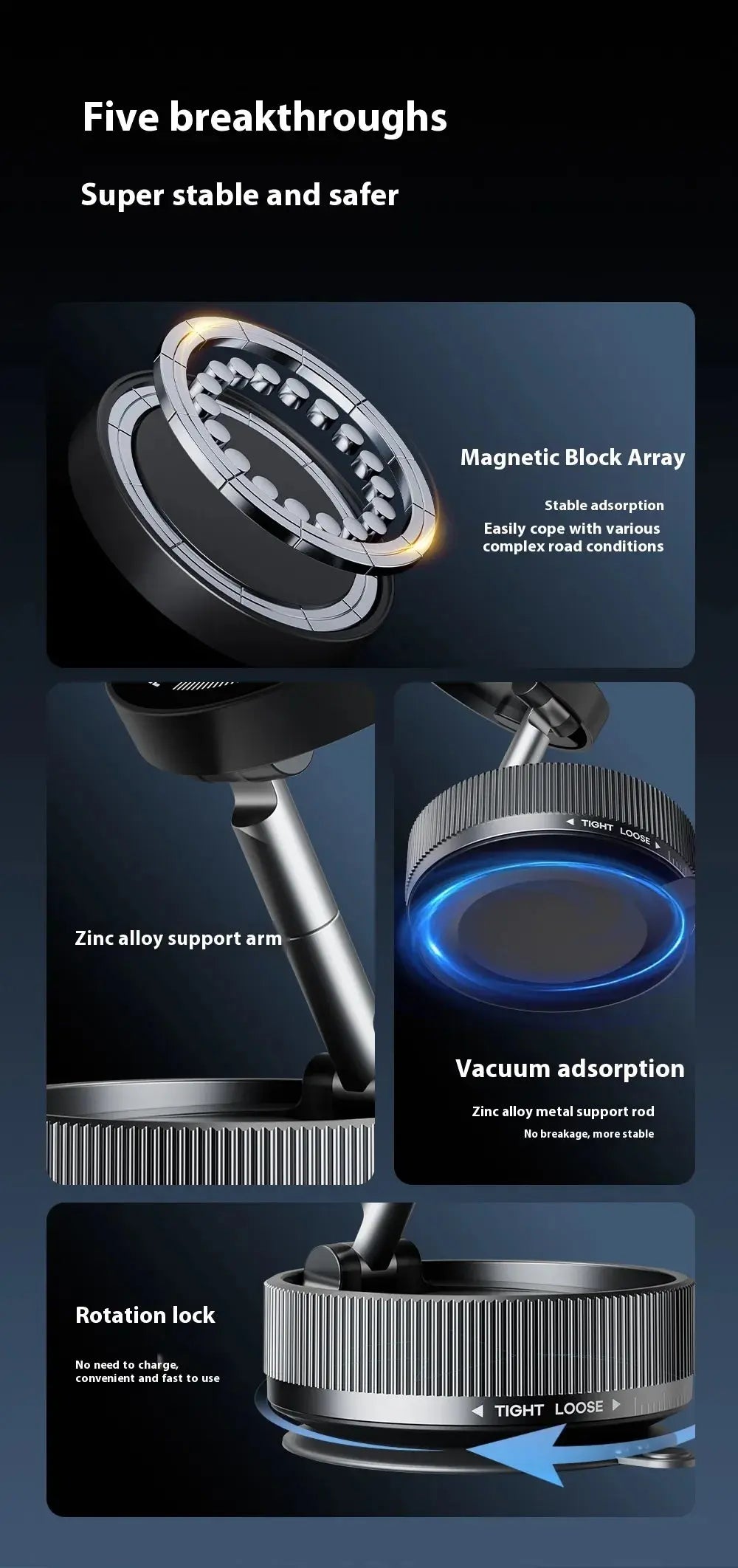 Soporte magnético para teléfono al vacío Skinluminova