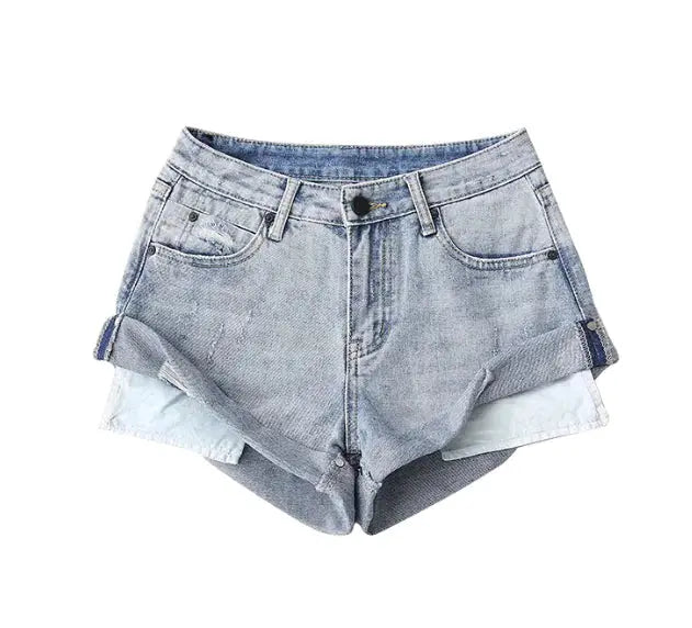 Pantalones cortos de mezclilla de cintura baja Skinluminova