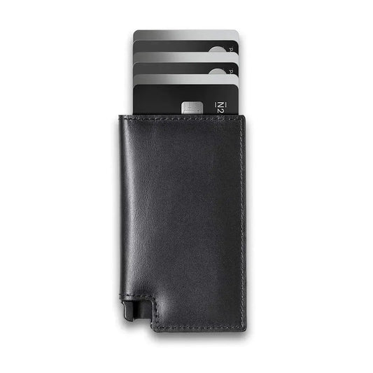 Tarjetero de piel y metal Skinluminova