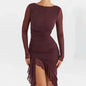 Vestido tubo sin espalda con costuras de malla Skinluminova