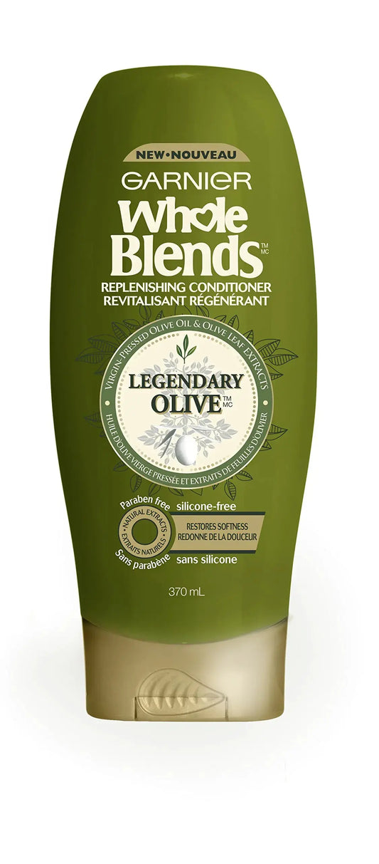 Garnier Whole Blends Acondicionador hidratante Mythic Olive 12.5 onzas líquidas 1 unidad (el embalaje puede variar) Skinluminova