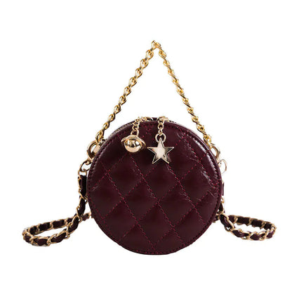 Bolso redondo de moda coreano correa de cadena Skinluminova