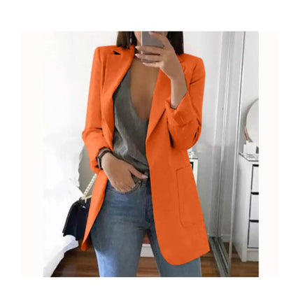 Blazer tipo cárdigan ajustado con temperamento - Skinluminova
