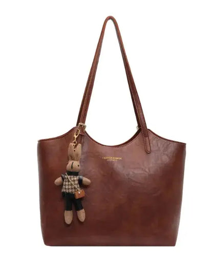 Elegante bolso de cuero encerado con aceite de un solo hombro Skinluminova