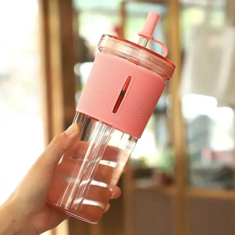 Vaso de plástico portátil de gran capacidad para estudiantes, de doble capa y para exteriores Skinluminova