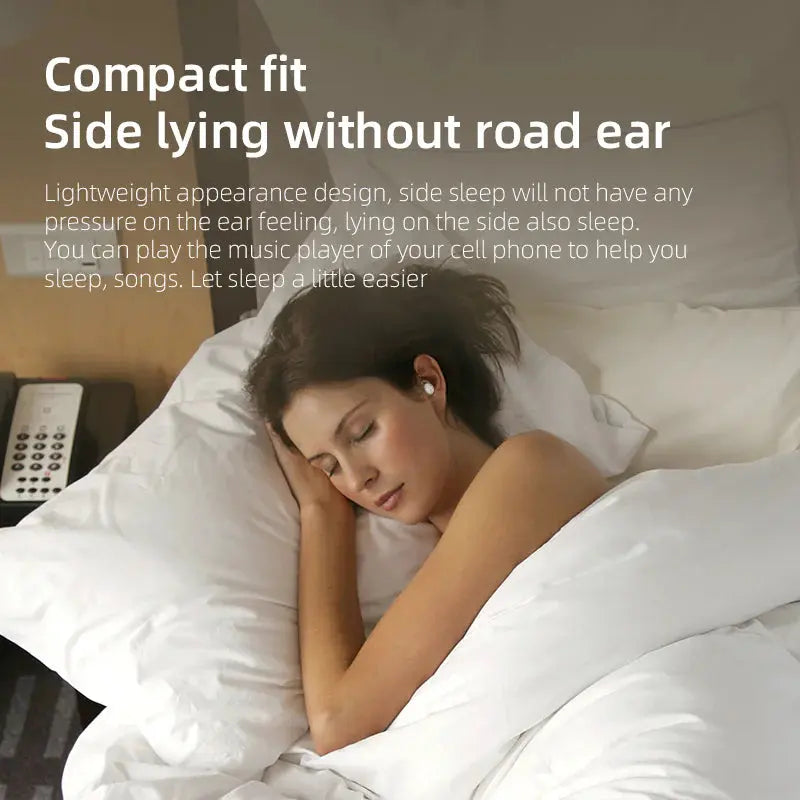 Auriculares Inalámbricos Ultra-Pequeños para Dormir de Lado - Skinluminova