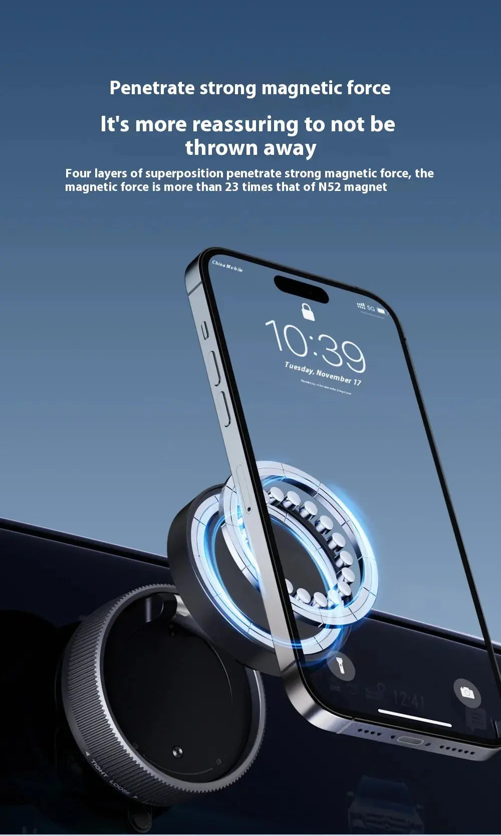 Soporte magnético para teléfono al vacío Skinluminova