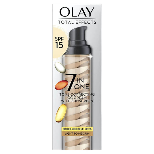 Hidratante facial corrector de tono Total Effects 7 en 1 de Olay, 50 ml | De piel clara a media Skinluminova