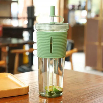 Vaso de plástico portátil de gran capacidad para estudiantes, de doble capa y para exteriores Skinluminova